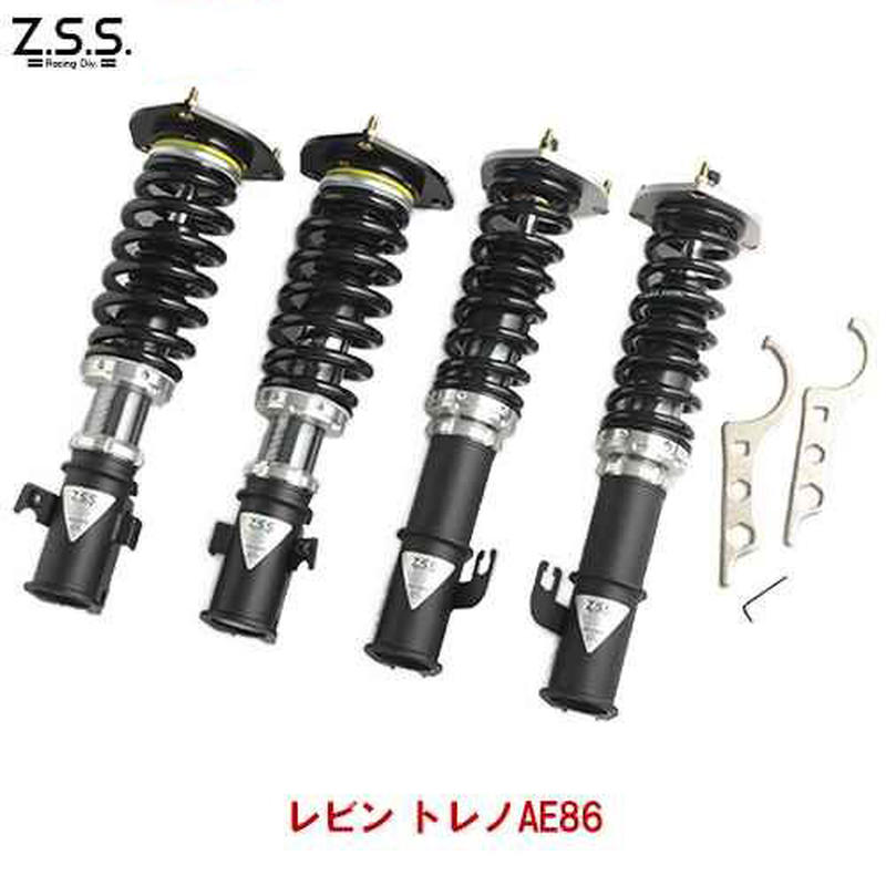 AE86 フロント フルタップ車高調 減衰調整付き倒立タイプ AE86 フロント フルタップ車高調 減衰調整付き倒立タイプ
