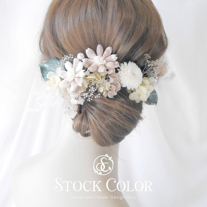 ヘアアクセサリー フラワー 花 ウェディング 結婚式 ヘアアクセサリー