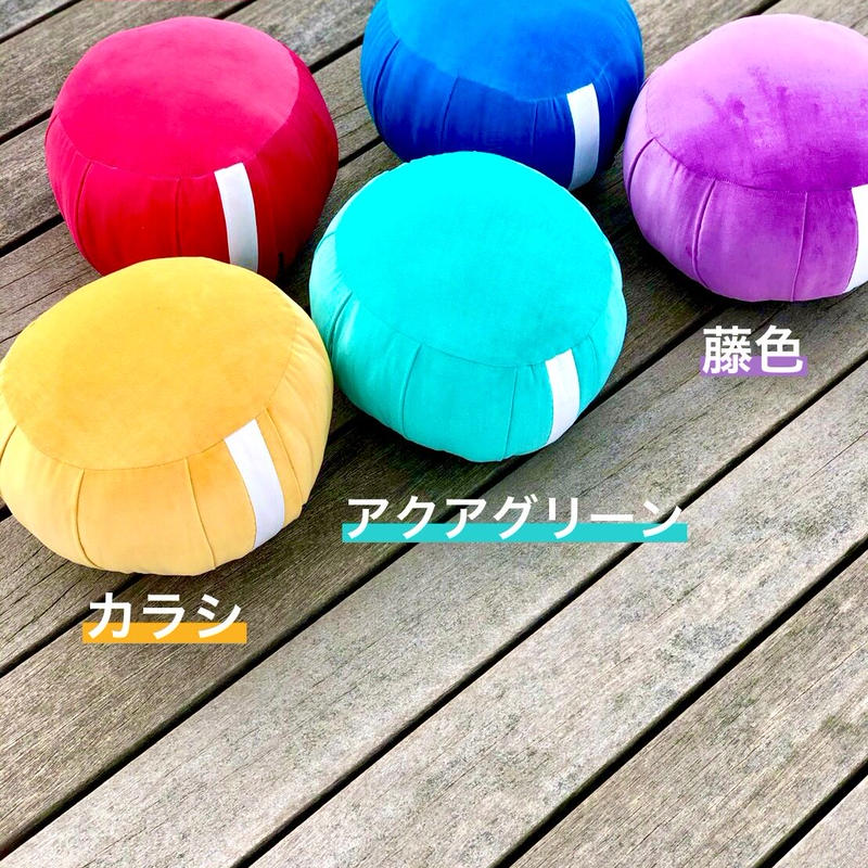 坐蒲（藤色）貫八別珍坐蒲 1.1尺 ボルスター