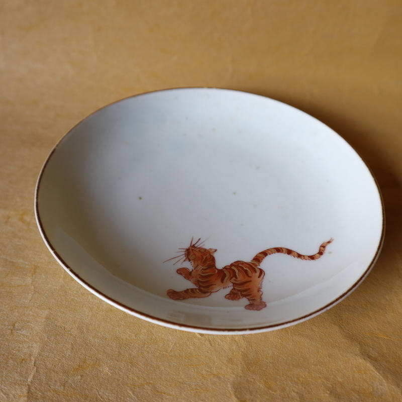 浜野まゆみ 小皿2枚組 鶴 ねずみとかぼちゃ 初期作品 浜野まゆみ 小皿2枚組 鶴 ねずみとかぼちゃ 初期作品