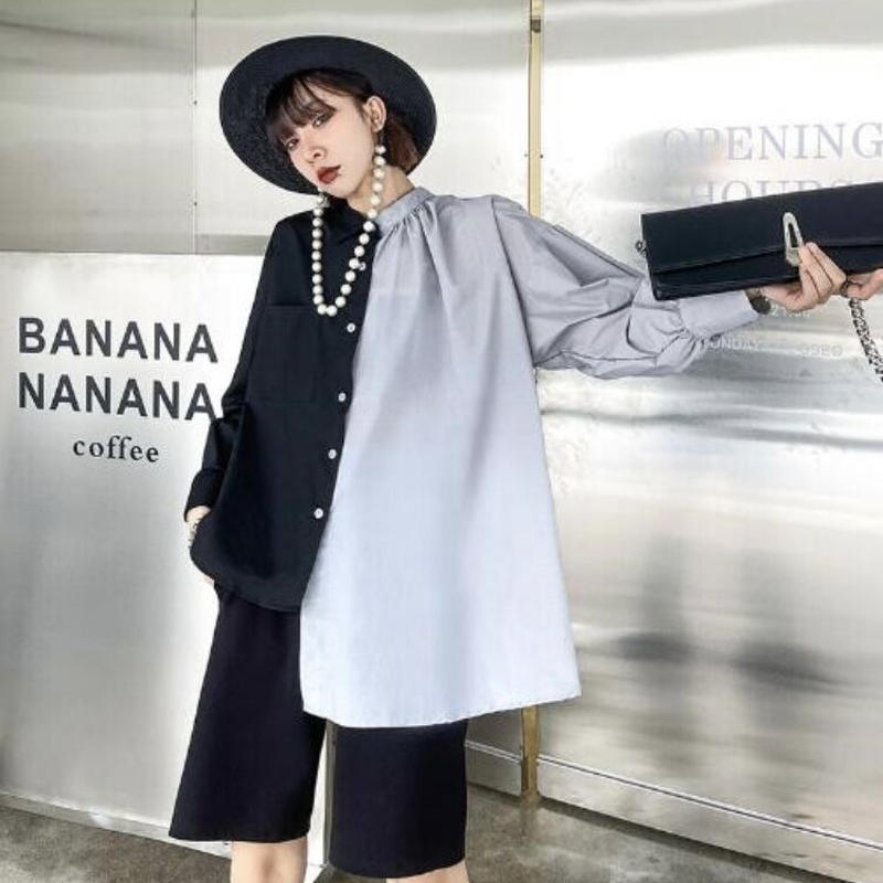 誠実 アシンメトリーシャツ - シャツ/ブラウス(長袖/七分)