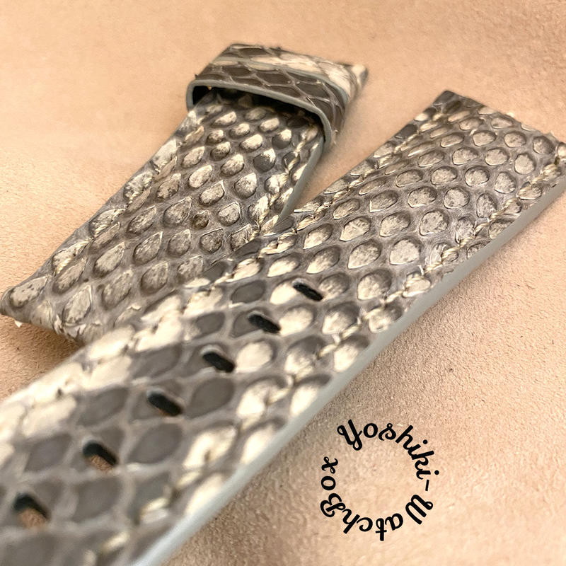 pyt-95 パイソン レザー 腕時計ベルト ナチュラル (ラグ幅26mm