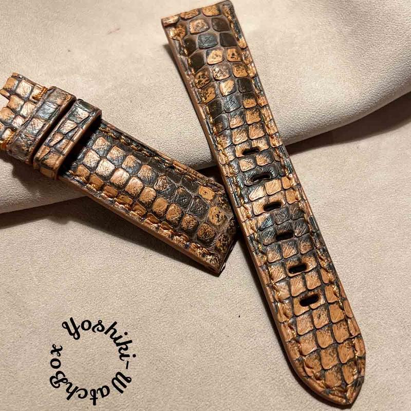 pyt-145 パイソン 腕時計ベルト ライトブラウン (ラグ幅24mm) | www