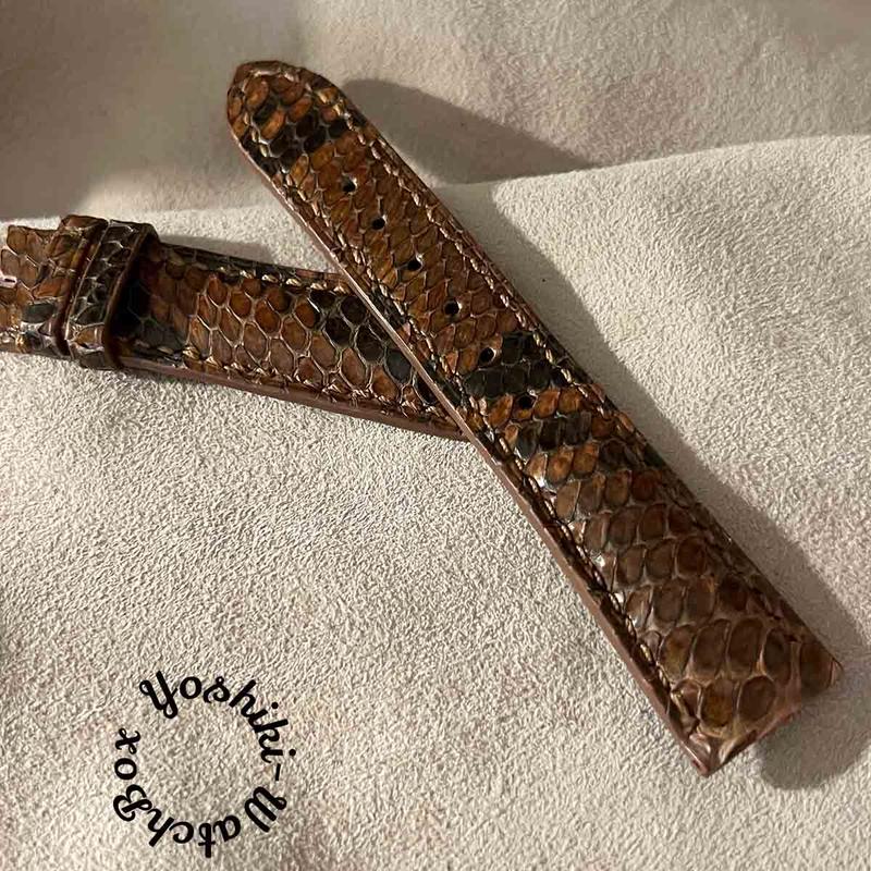 pyt-122 パイソン レザー 腕時計ベルト ブラウン (ラグ幅21mm