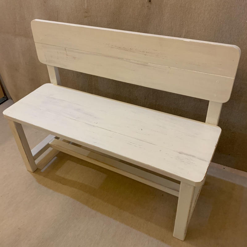 ハンドメイド ベンチ 白