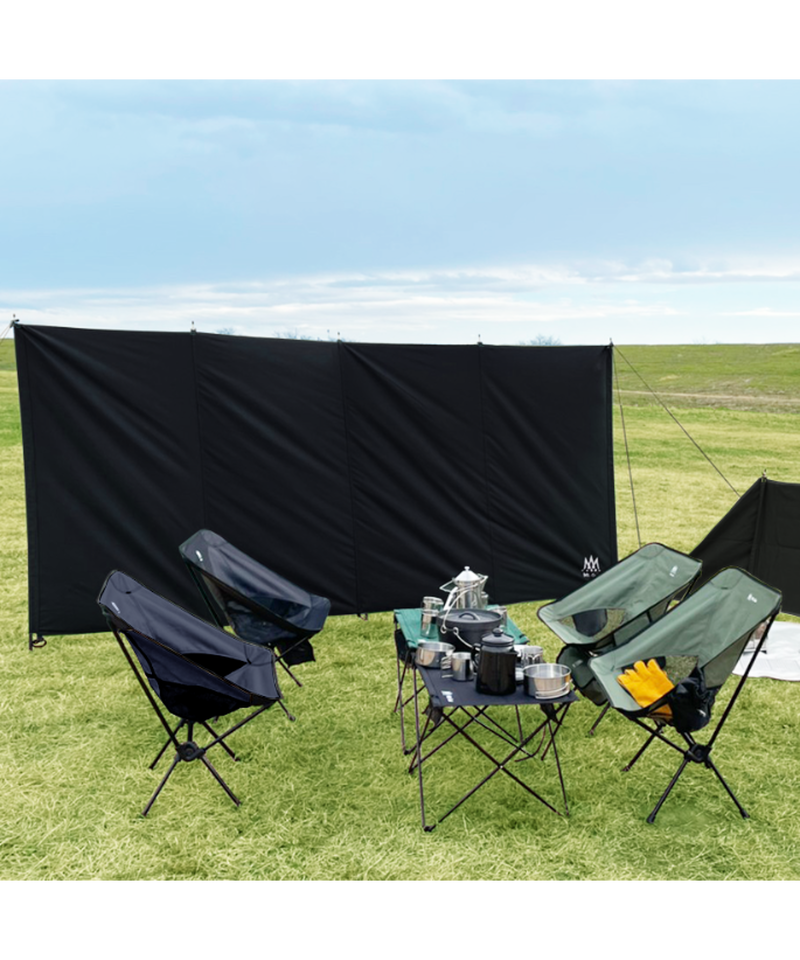 Mt.Gut 陣幕 風除 ウインドスクリーン コットン ブラック | Mt.Gut