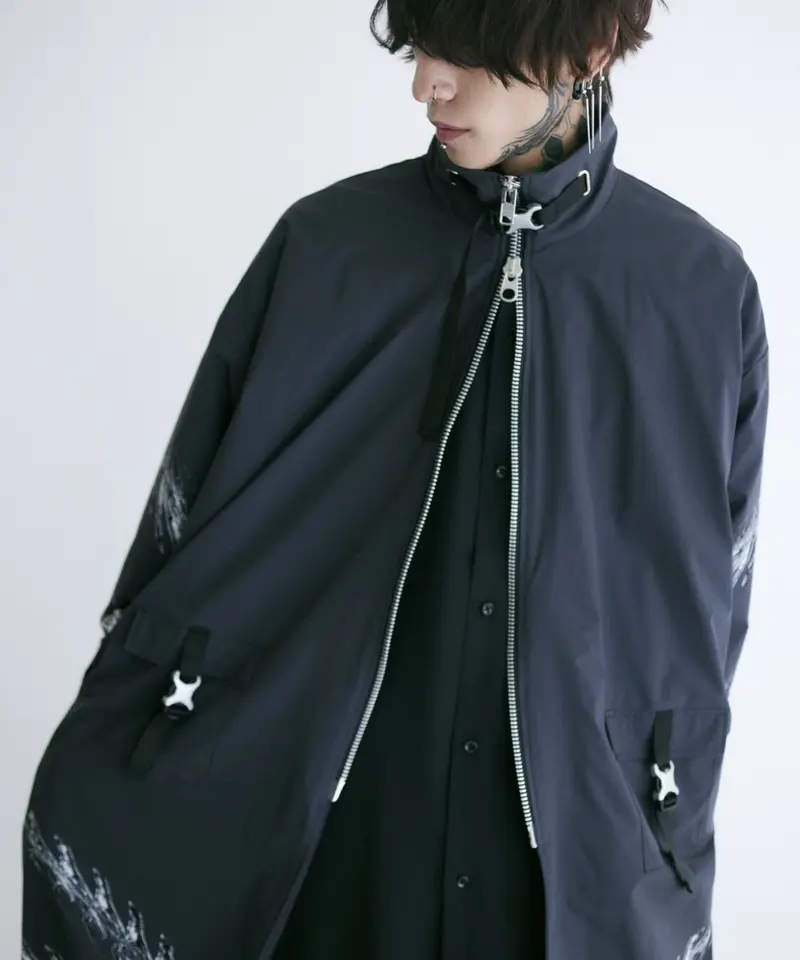 Chrome spine ] long coat | 0658
