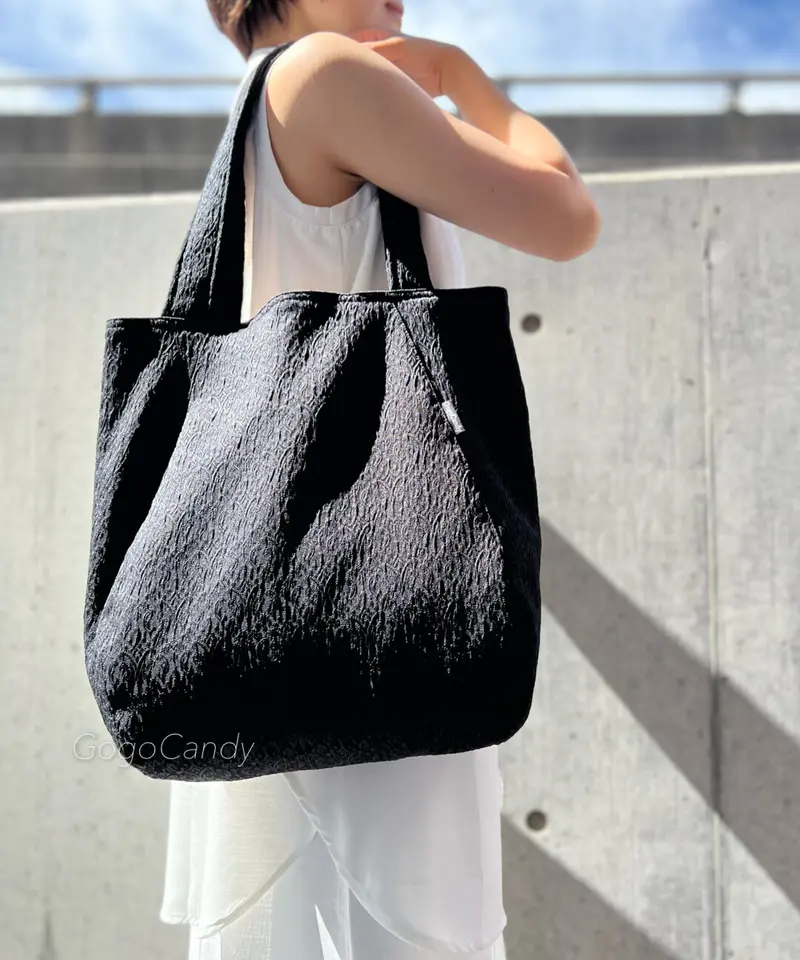 完成品］いなりもちA4トートバッグ【ブラックダマスク】 | GogoCandy