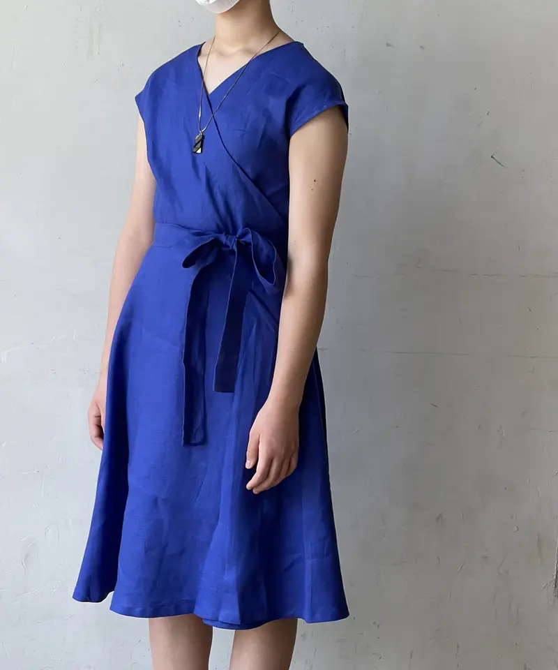 カシュクールワンピース型紙 フレンチスリーブ | Atelier-Dream Handmad...