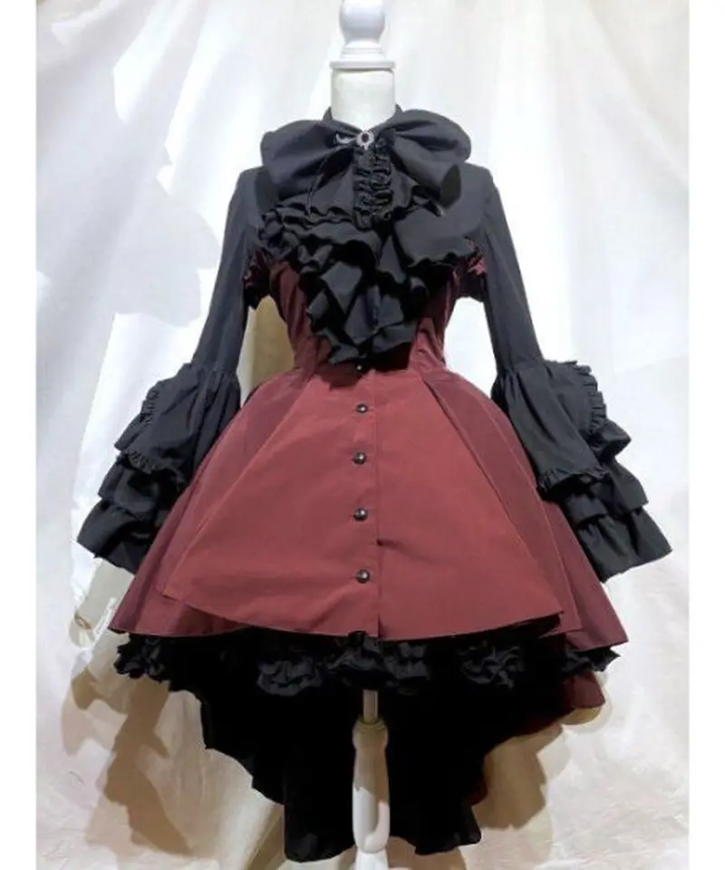 MARBLE】マーブル ドレープタイ付きゴシックエレガンスブラウス