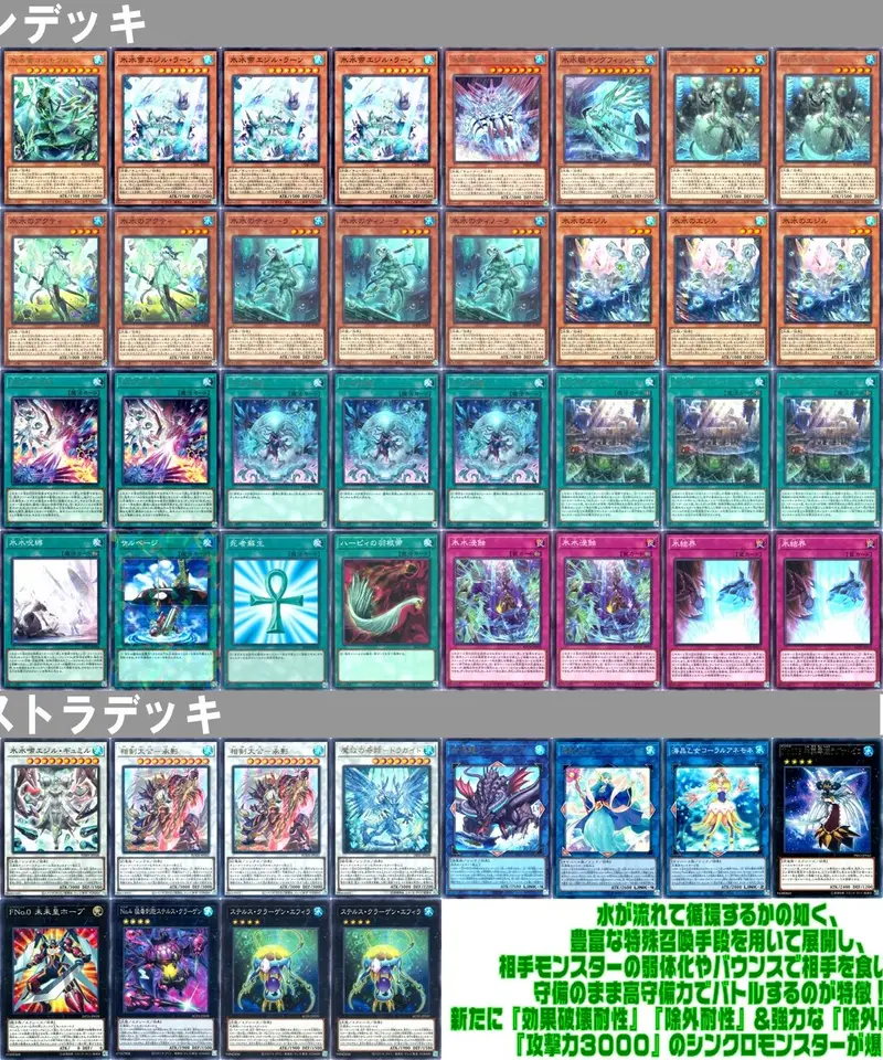 遊戯王 - 遊戯王　氷水　デッキパーツ　構築済デッキ 遊戯王デッキ 氷水デッキ ガチ構築