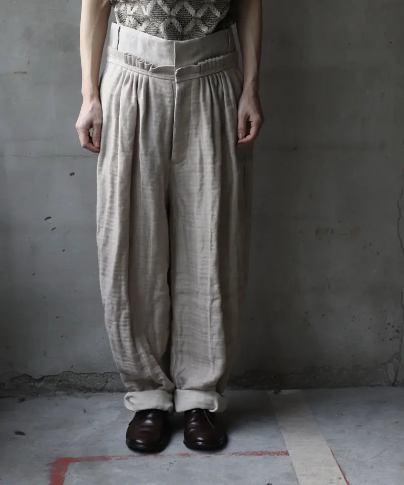 NATIVE VILLAGE/ layer gauze 7タックパンツ / na-21006...