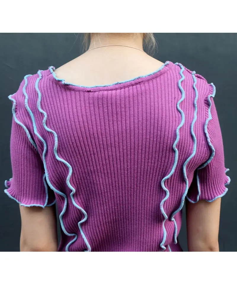 【shury】remake frill line knit
