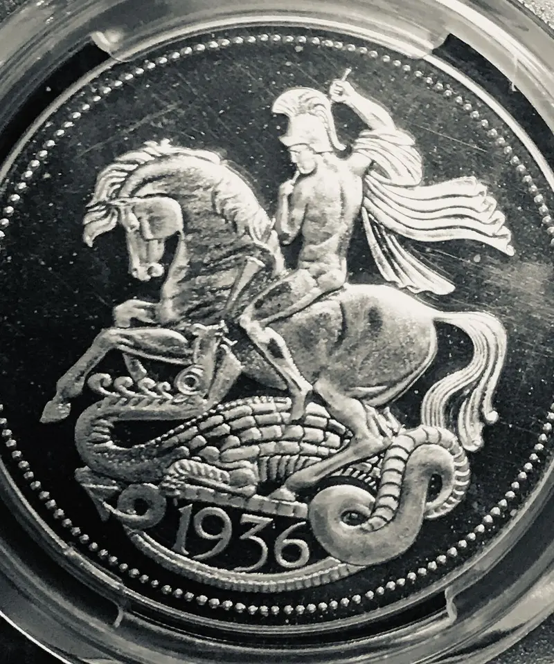 最高鑑定］1936年 英国 エドワード8世 クラウン 銀貨 PR66 DCAM
