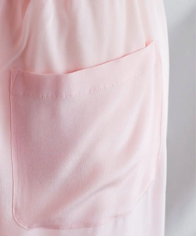 M-［medium］シルクパンツ lulu / ネイビー | days