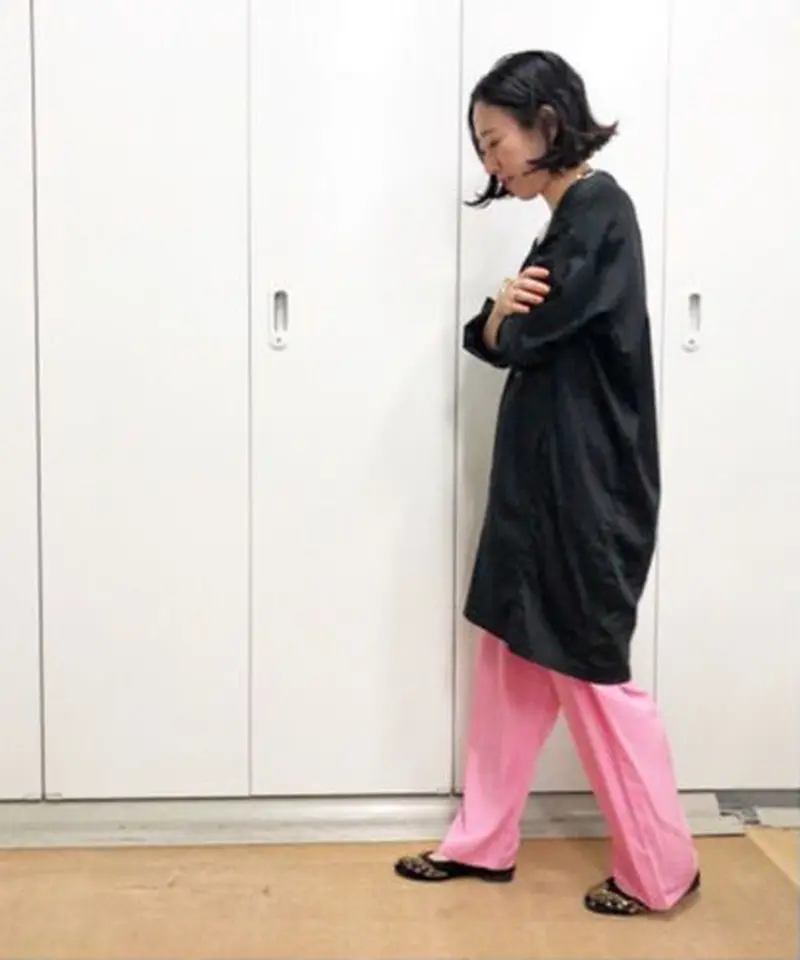 M-［medium］シルクパンツ lulu / ローズ | days