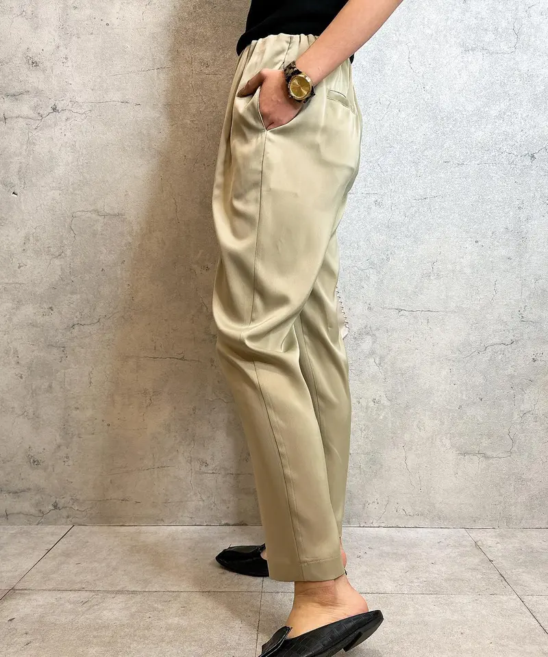 CYAN TOKYO (シアントウキョウ) ストレッチウエストギャザーパンツ