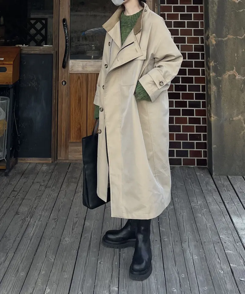 再入荷調整中 stand collar trench coat | F A S H I R U