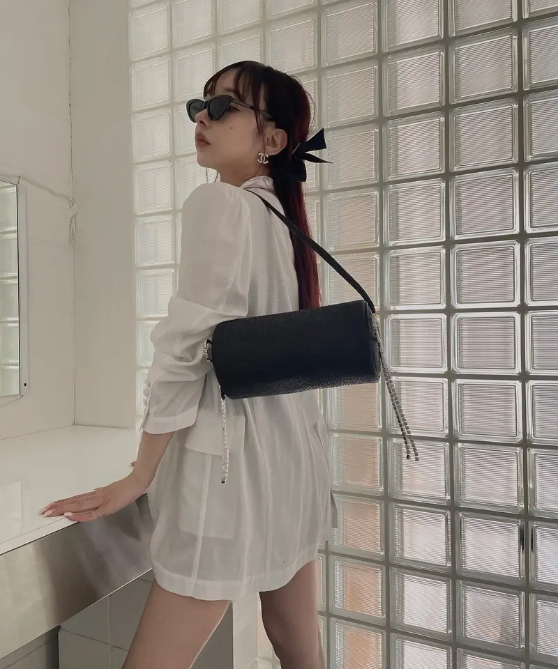 Bijou Ribbon Round Bag / ビジューリボンラウンドバッグ | FICTI...