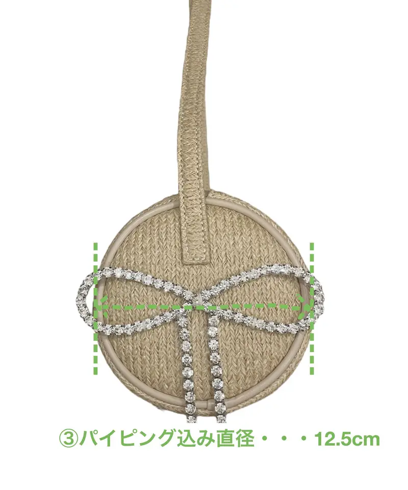 Bijou Ribbon Round Bag / ビジューリボンラウンドバッグ | FICTI...
