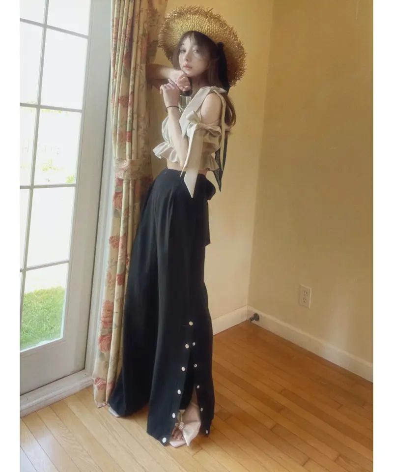 ショルダーダブルリボントップス Shoulder DoubleRibbon Tops | FI...