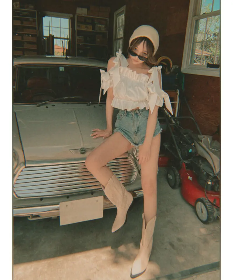 ショルダーダブルリボントップス Shoulder DoubleRibbon Tops | FI...