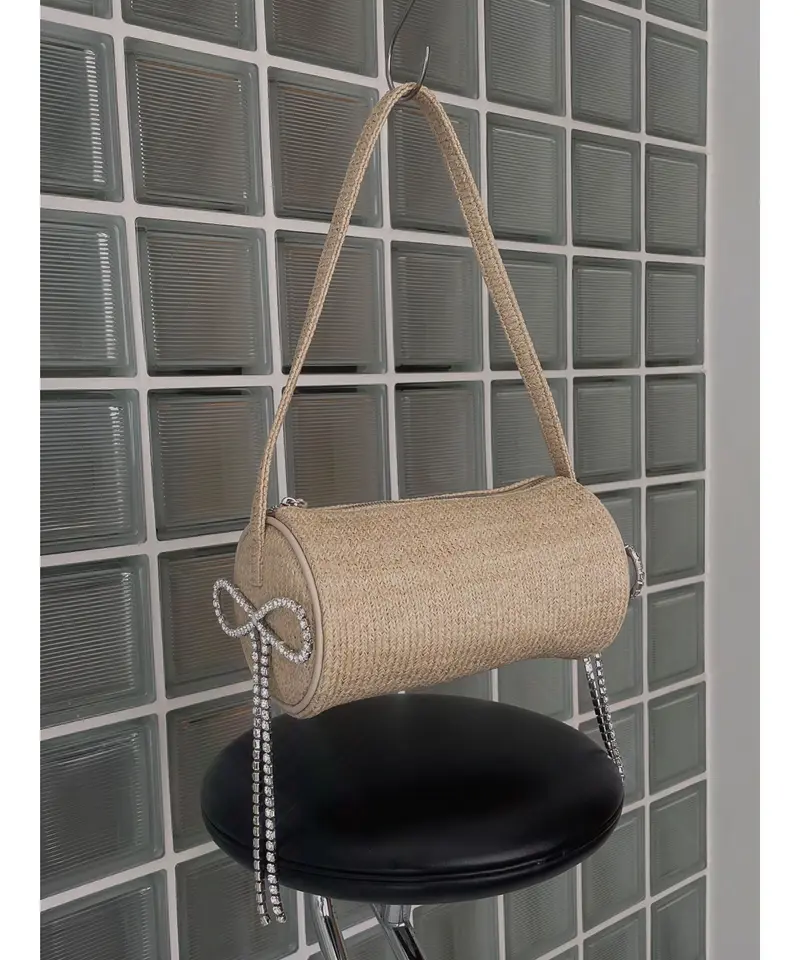 Bijou Ribbon Round Bag / ビジューリボンラウンドバッグ | FICTI...