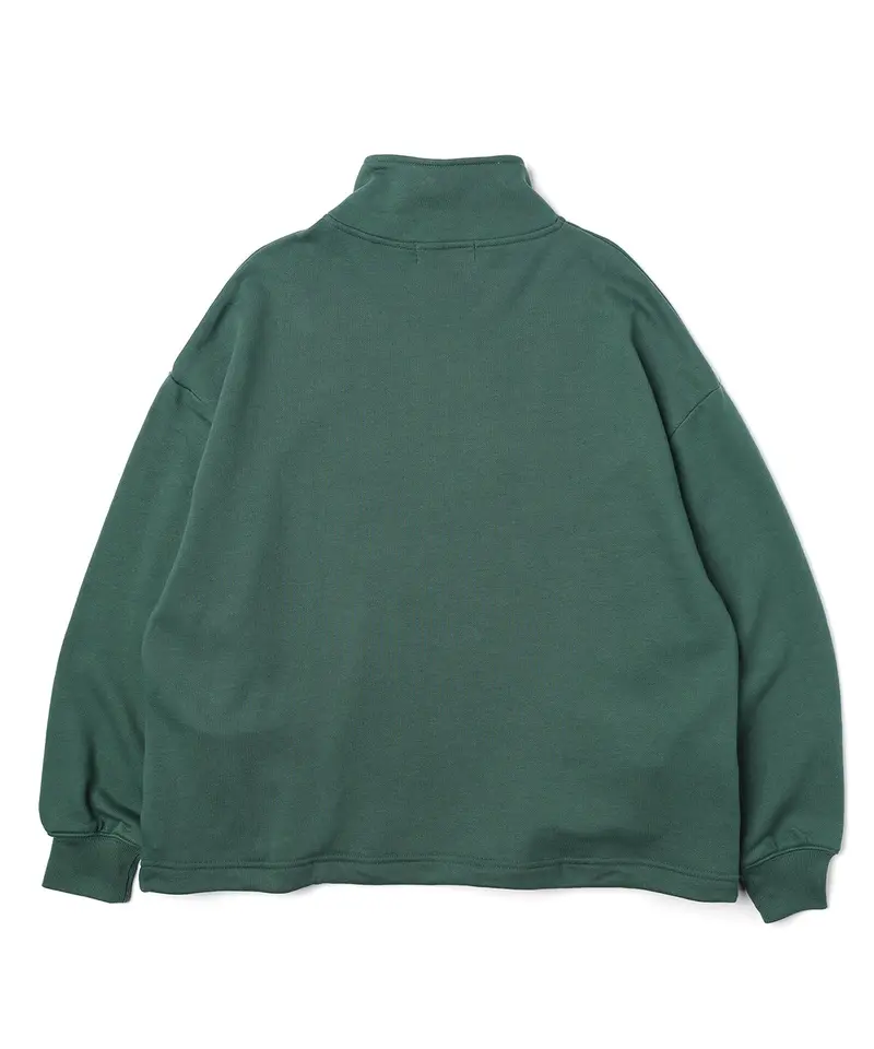 Hatsunex バイカラーKOHADA Zipプルオーバー（グリーン×ホワイト