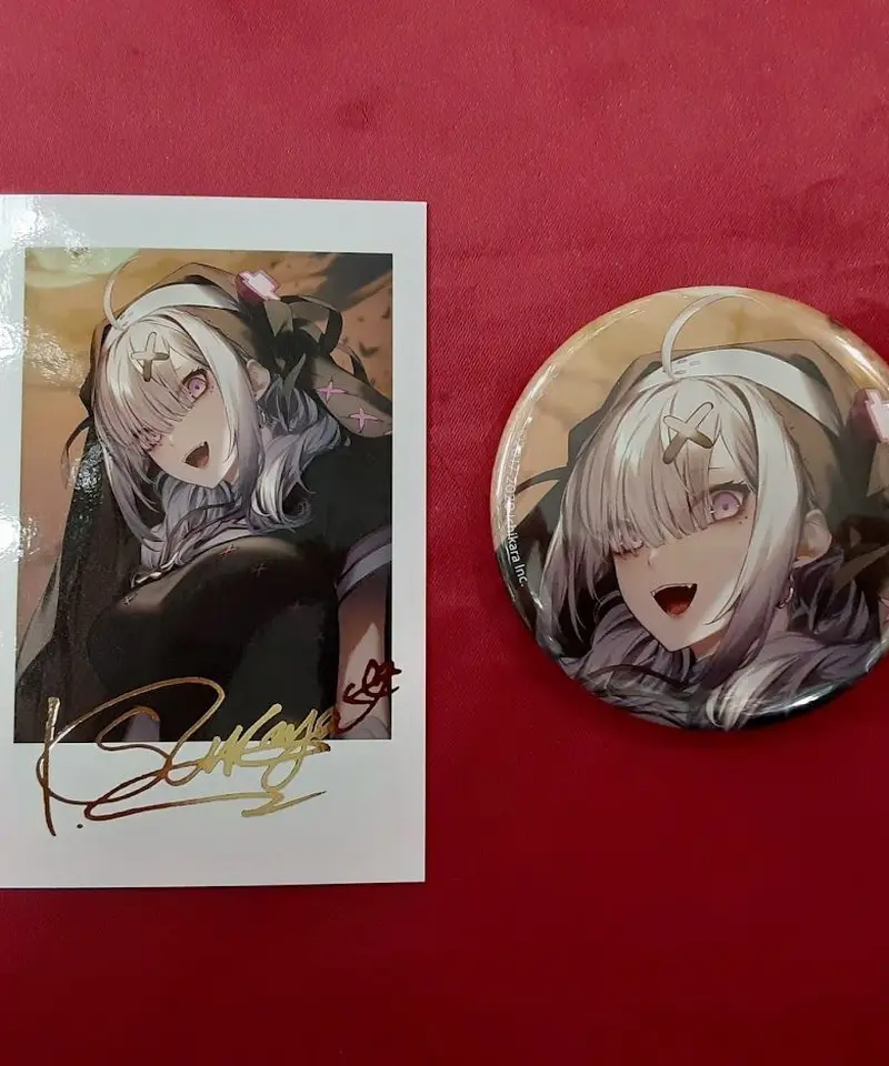 キズ有り】にじさんじ 健屋花那 ランダム缶バッジ＆チェキ風カード