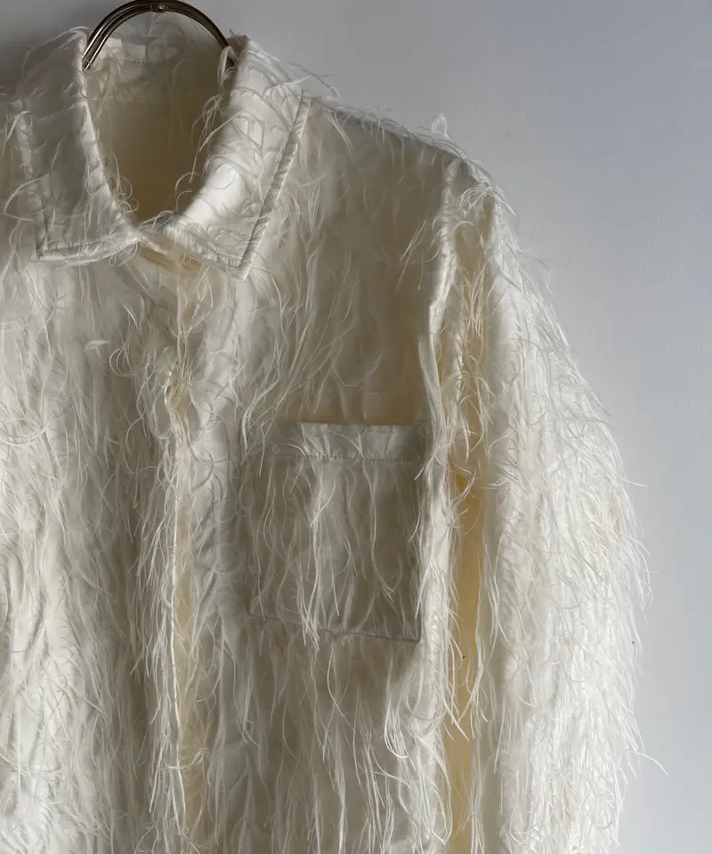 22ss FUMIE TANAKA feather arm bolero
