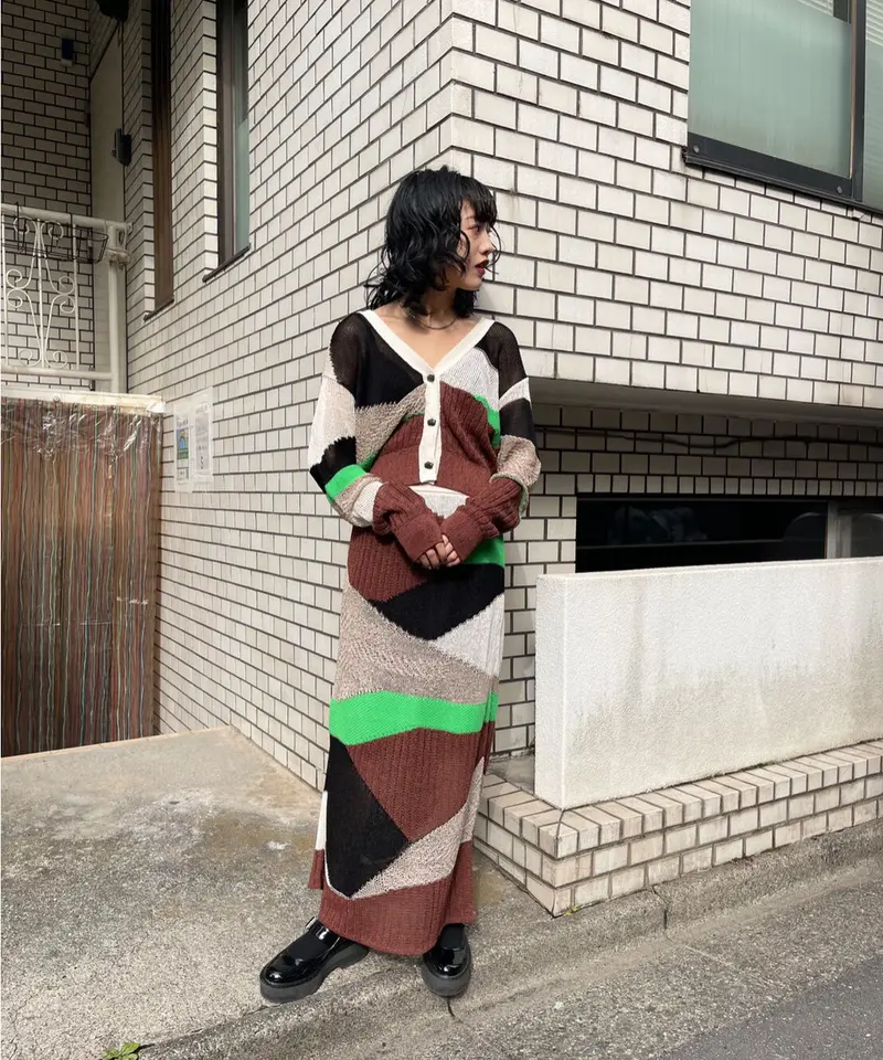 新作】MURRAL ミューラル / Pottery knit skirt