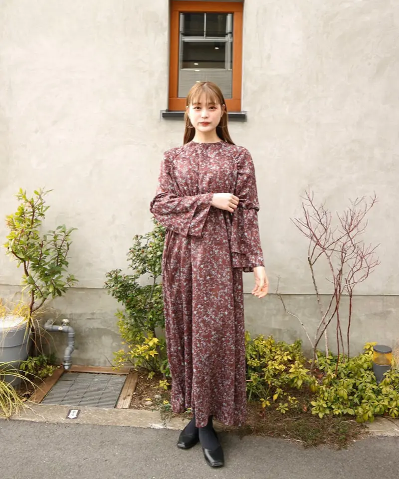 Acka flower dress one-piece 