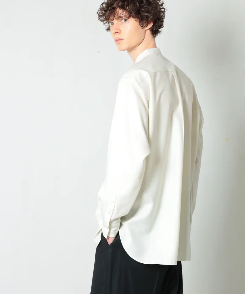 MBハイエンド尾州ウールシャツ(バンドカラー) | MB -there is a