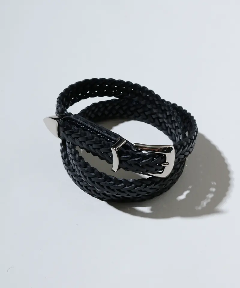 MBハイエンドレザー ナローメッシュベルト(シルバー) | MB -there is