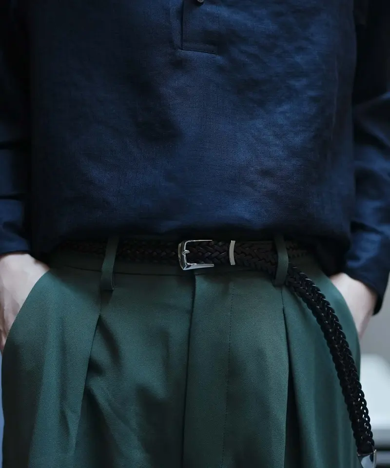 MBハイエンドレザー ナローメッシュベルト(シルバー) | MB -there is