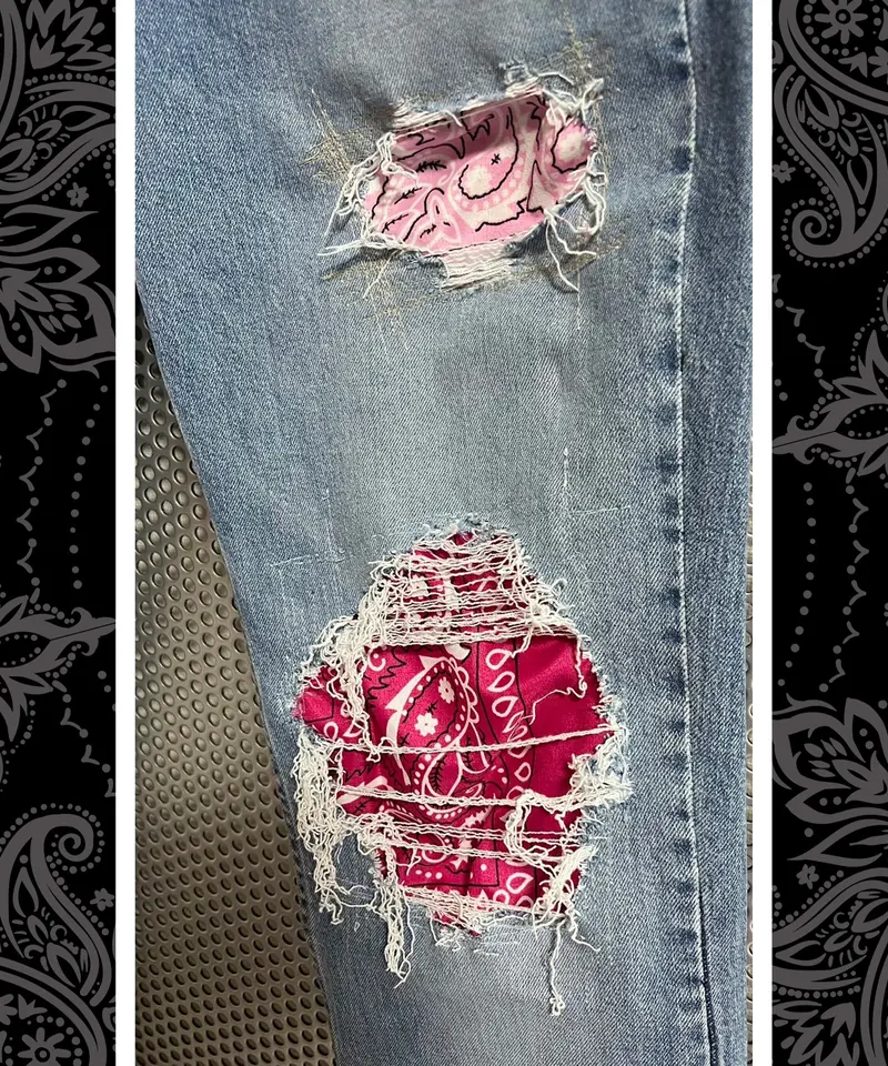 iRis × RERAISE CUSTOM ORDER DENIM PANTS PINK】W...