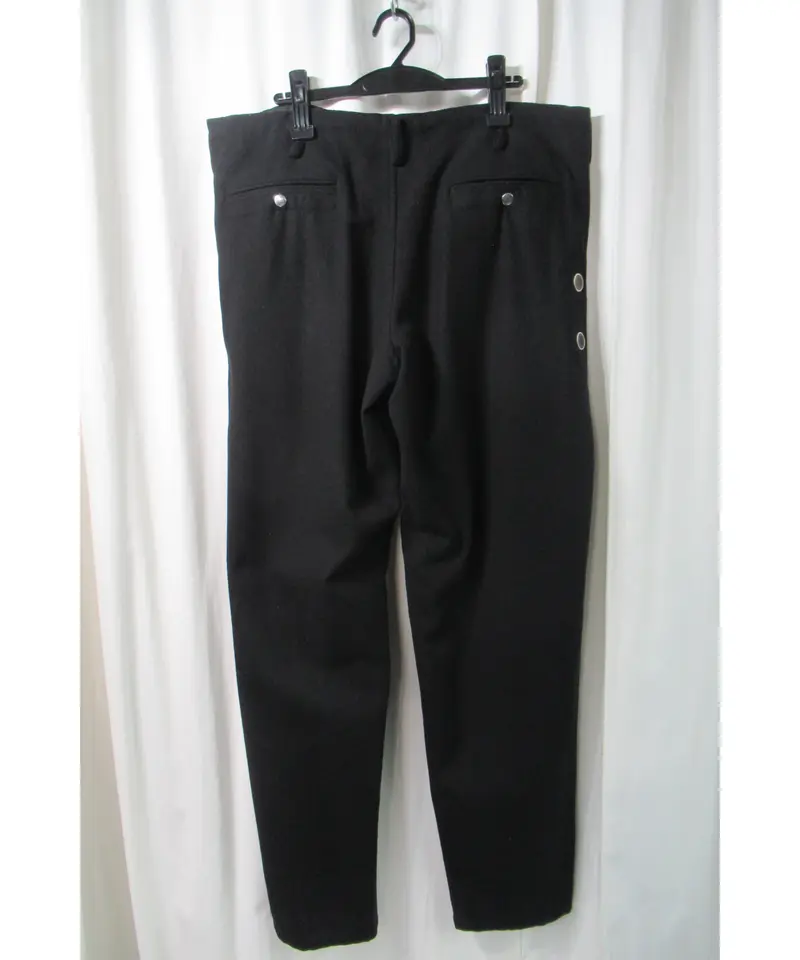 yohji yamamoto pour homme 黒 レプリカ アイレットヒモワイドパンツ（...