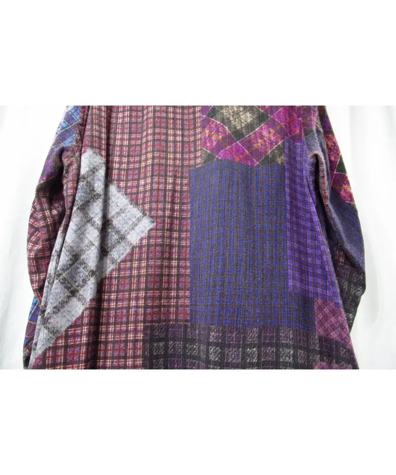 16aw yohji yamamoto pour homme パッチワークプリントデザイン ロ...