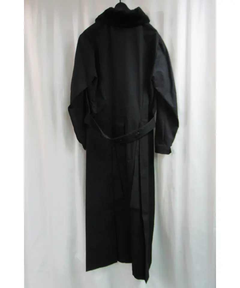 新品 レア 07aw yohji yamamoto famme 黒 羊毛 ロングジャケット