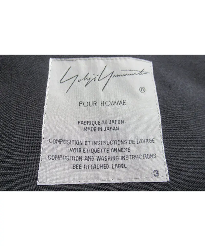 19aw yohji yamamoto pour homme デザインドレスコート(HC-D0...