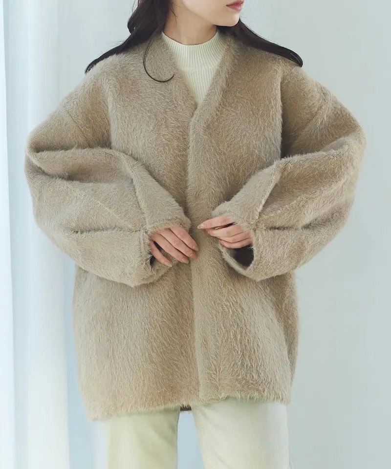 Le.ema unisex mohair touch relax cardigan | Le.ema