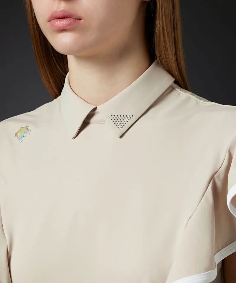 DESCENTE GOLF LUXE COLLECTION】ベアスムースラッフルスリーブシャ...