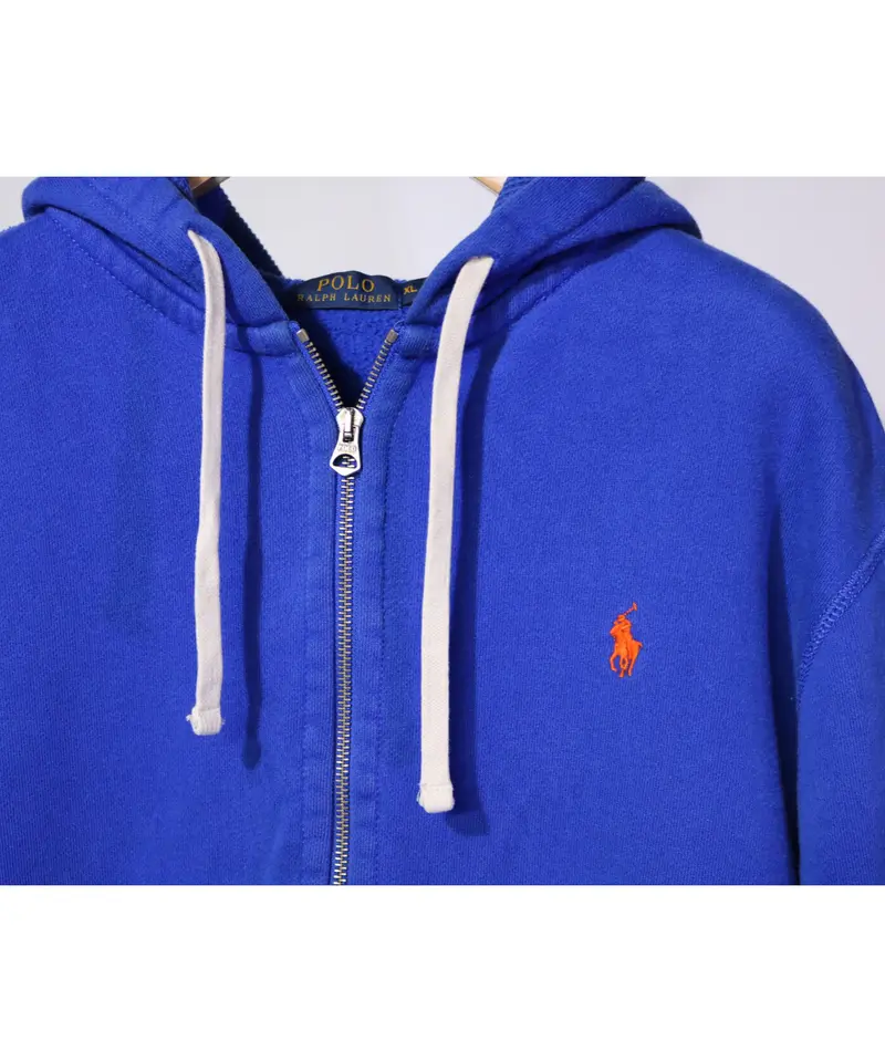 古着】POLO RALPH LAUREN FULL ZIP HOODIE Blue Size...