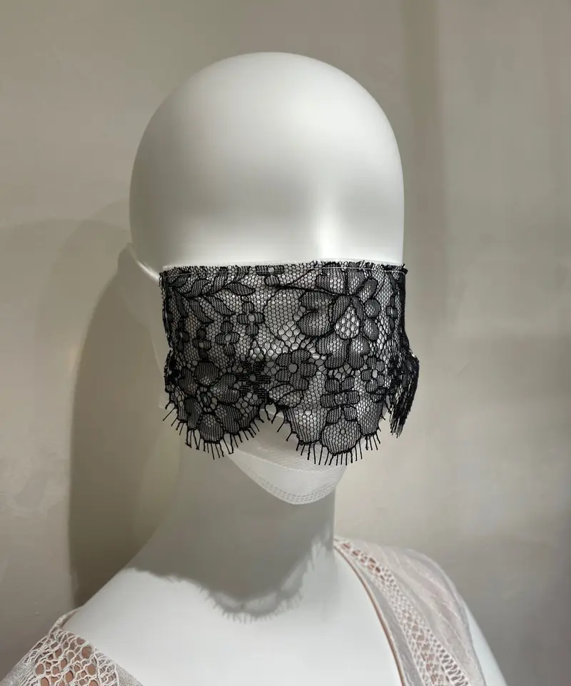 使い捨て不織布レースマスク １０枚入り SEDUCTION BLACK | AKIKO OGAWA.