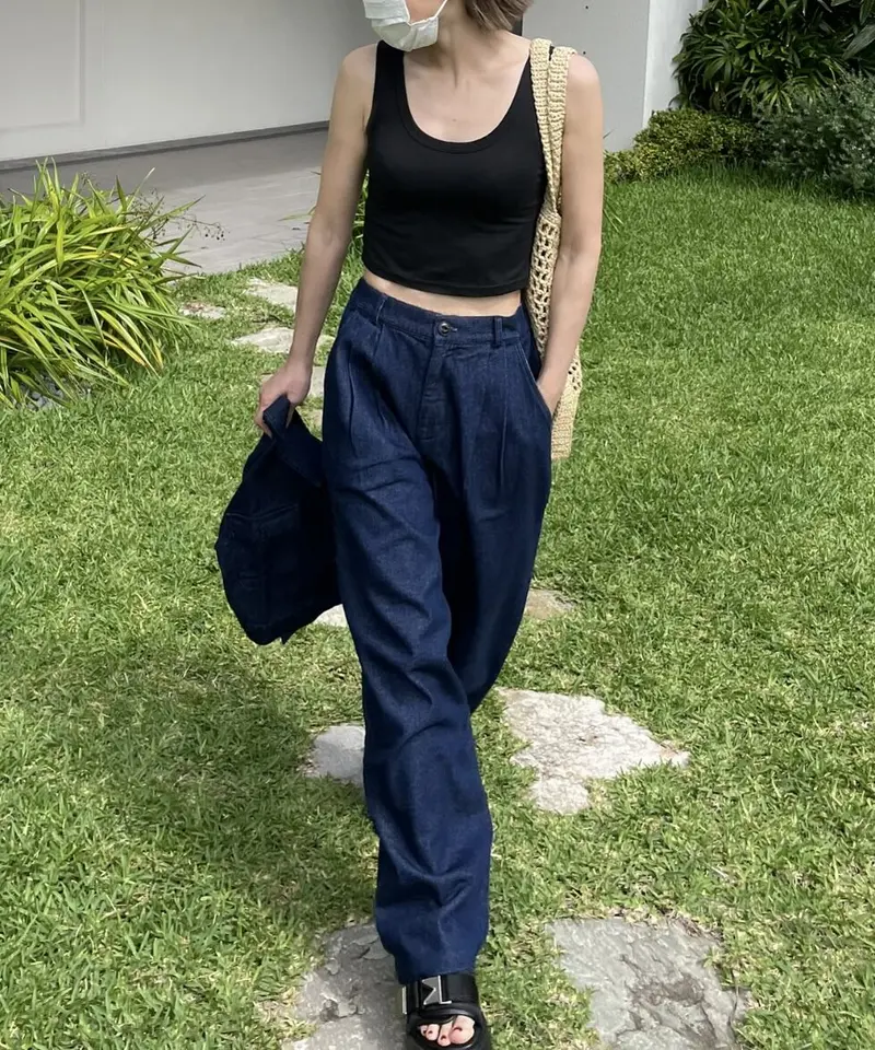 cropped denim set-up | ok.soon