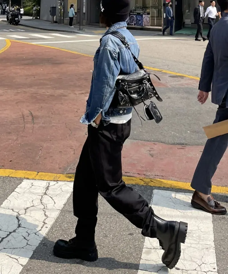 ok.soon×dickies 2tuck tapered chino pants (blac...