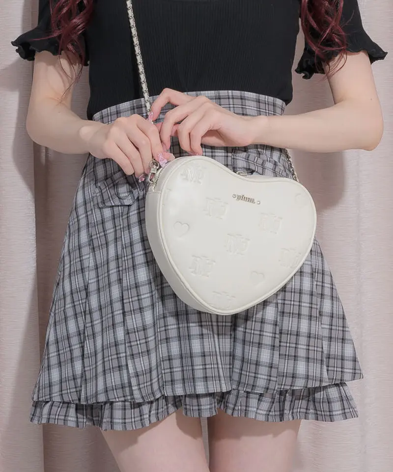 piumモノグラムキルティングハートポシェット | pium