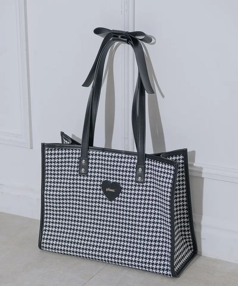 ベンチ 収納付 pium ハートパイピングキャンバストート バッグ | www