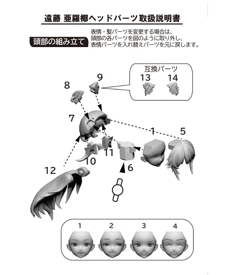 アサルトリリィヘッドパーツセット 遠藤 亜羅椰 | RAMPAGE OFFICIAL STORE