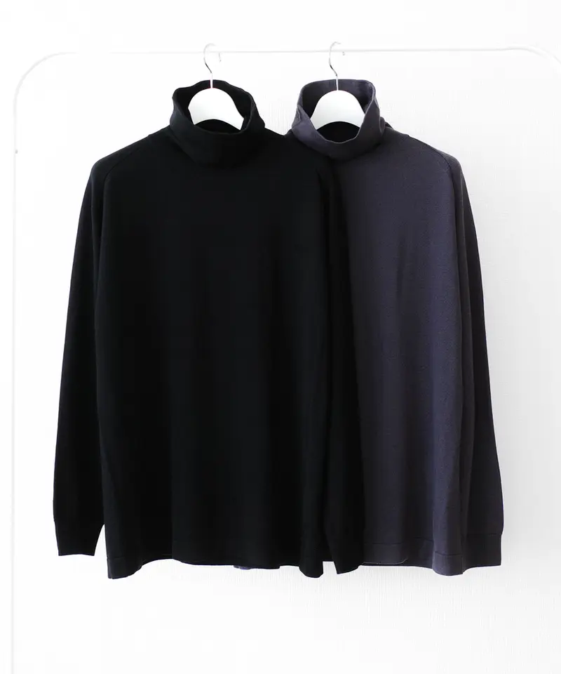 Super160's WOOL TURTLENECK KNIT | CTHY